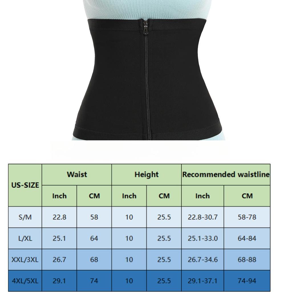 1pc Waist Trimmer Belt for Women, Zipper Sauna Belt for Fat Burning, Body Shaping & Abdominal Support, Fitness Abdominal Belt
