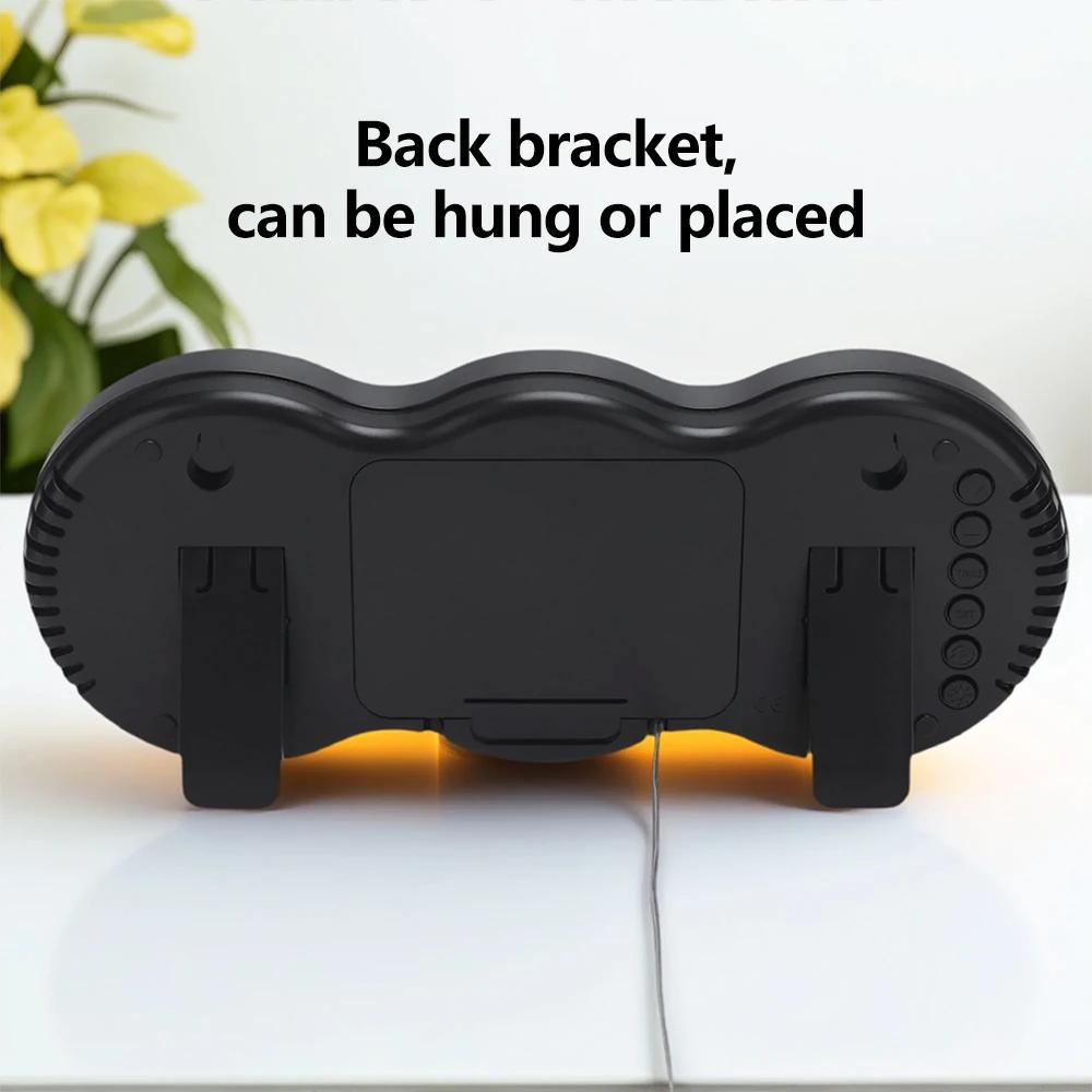 New Multi-Functional Clock Wall Lamp Time Temperature and DST Alarm Display Ambient Spotlights Remote Control LED Wall Clock