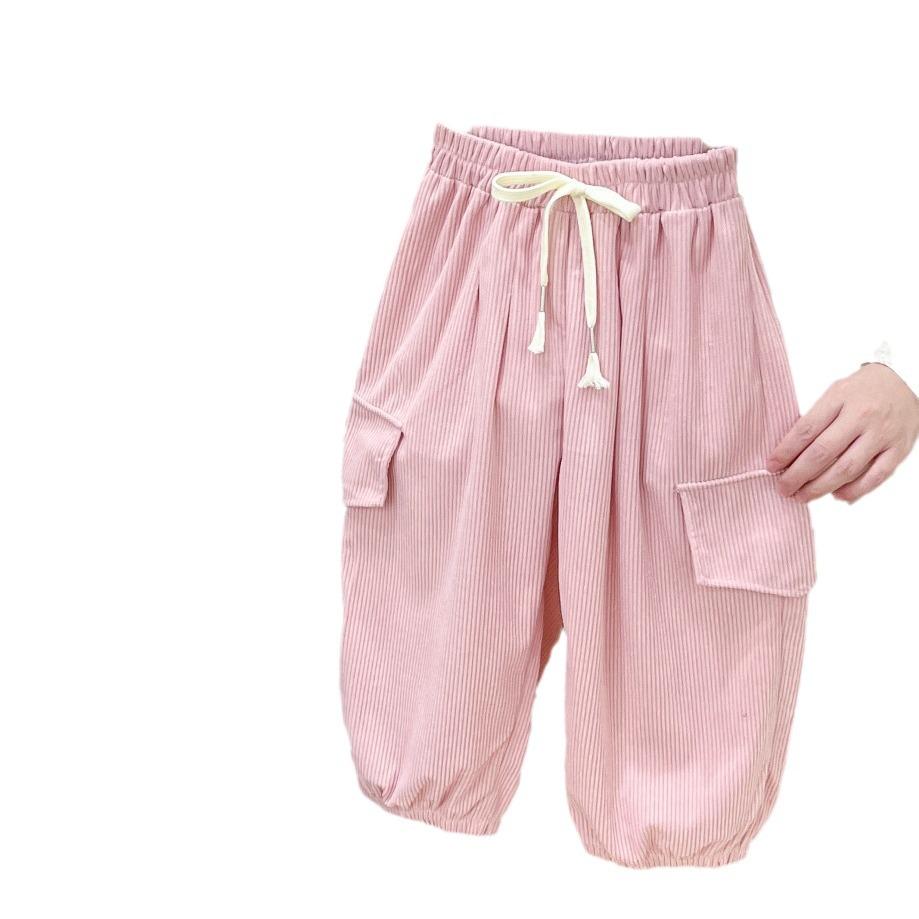 Autumn Korean Style Kids' Cargo Pants: Versatile, Casual, Long Pants for Boys and Girls
