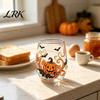 Graviertes saisonales Trinkgeschirr Halloween Glasbecher, Geprägter Kürbis Geist Katze Fledermaus Trinkglas, Herbst Tischdekorationen Gruselige Stiellose Getränke