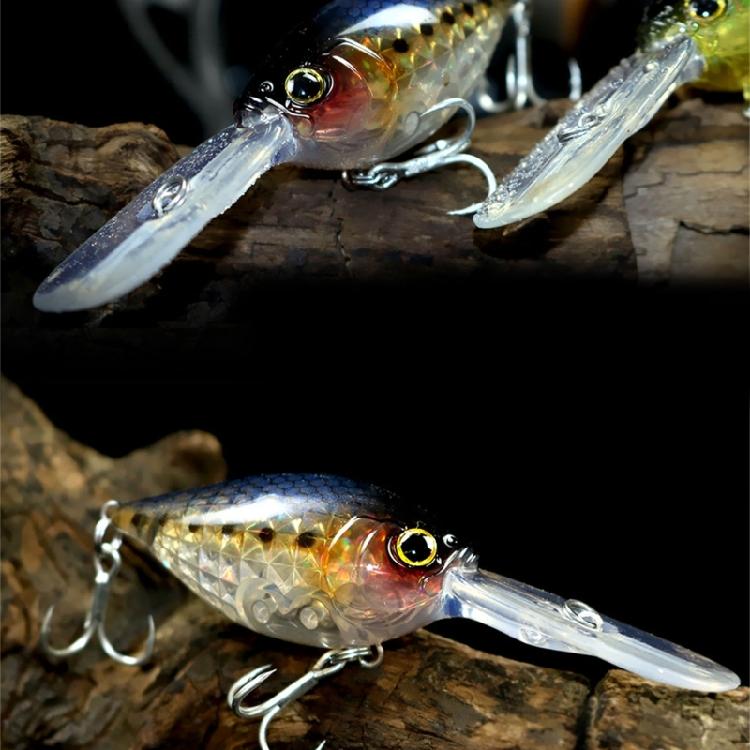 Kleiner Crankbait Wobbler Langsam Sinkend Künstliche Hartköder Topwater Crank Wobbler Kunststoff Angelköder Langlebig