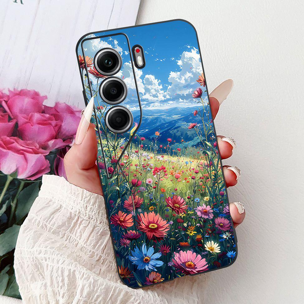 For Tecno Camon 40 Case CM5 Silicone Cute Cat Fashion Flowers Funny Painted Back Cover For Techno Camon 40 Phone Case Bumper