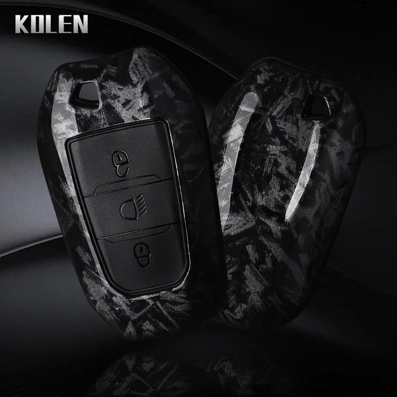 Abs Carbon Fiber Car Key Case Cover For Peugeot 2008 3008 4008 5008 308 408 508 Citroen C1 C2 C4 C6 C3-Xr Picasso Grand Ds3 Ds5