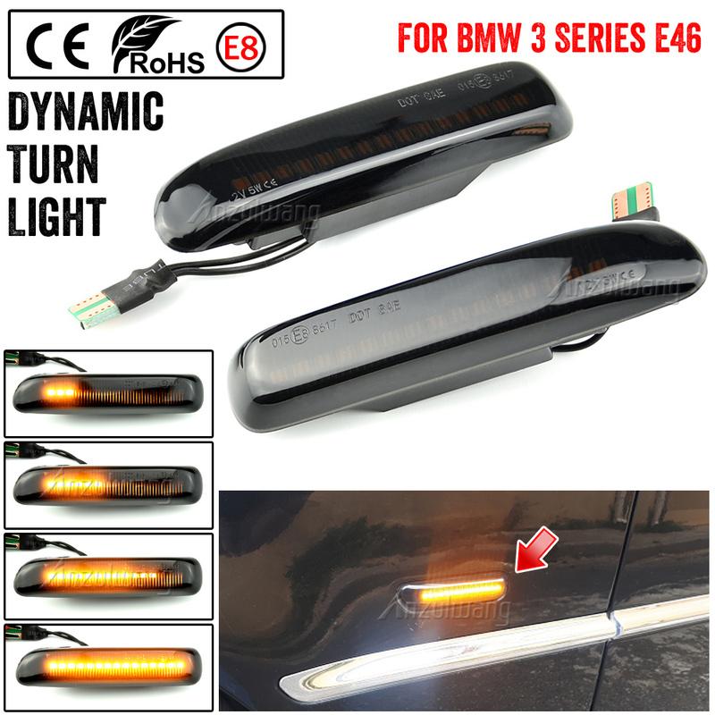 3 Series Side Marker Flowing Dynamic Blinker LED Turn Signal Light  For 3 Series BMW E46 Compact Coupe Cabriolet Touring