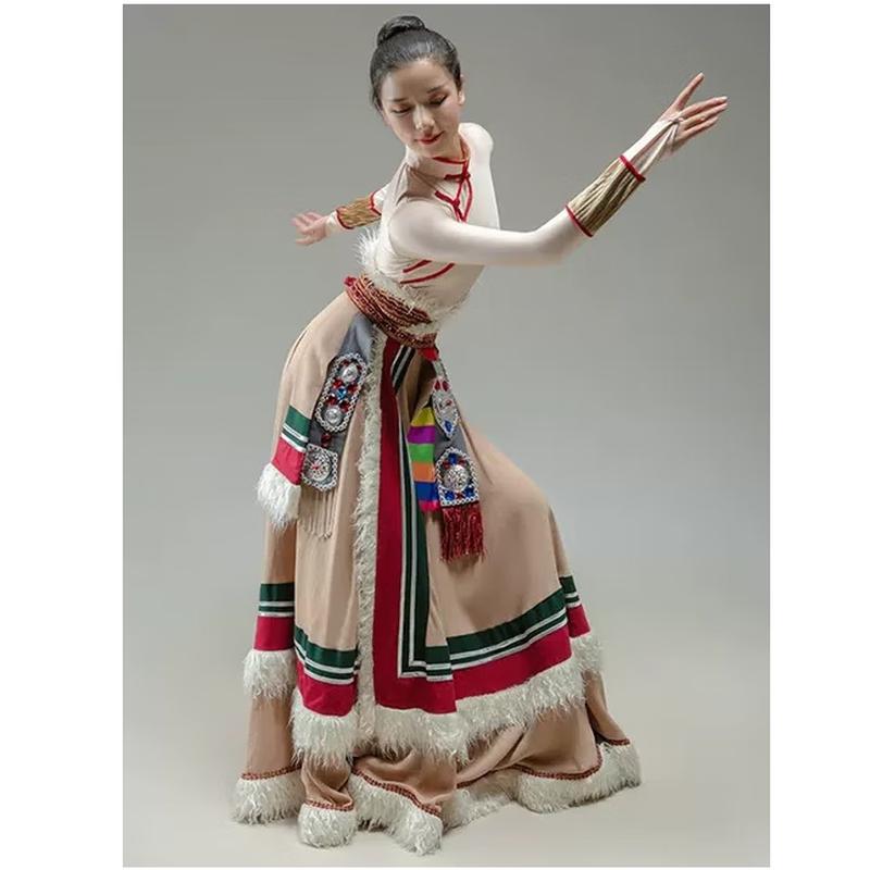 Tibetan Dance Performance Costume for Women