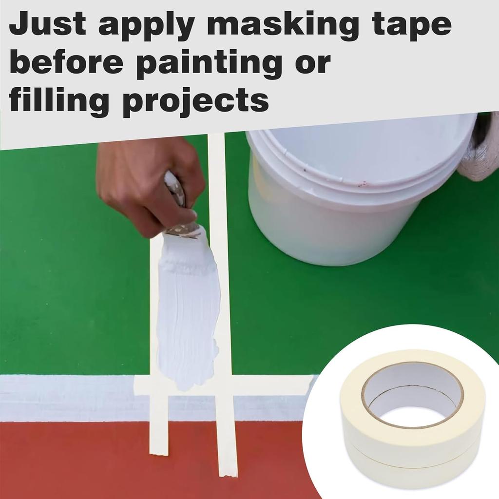 Masking Tape White Single Side Tape Adhesive Crepe Paper for Oil Painting Sketch Drawing Supplies