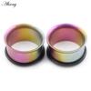 Alisouy 1PC 6-25mm G23 Titanium Kleurverloop Uitlopende Oor Gauges Tunnels Plugs Stretchers Expander Flesh Piercing Lichaams Sieraden