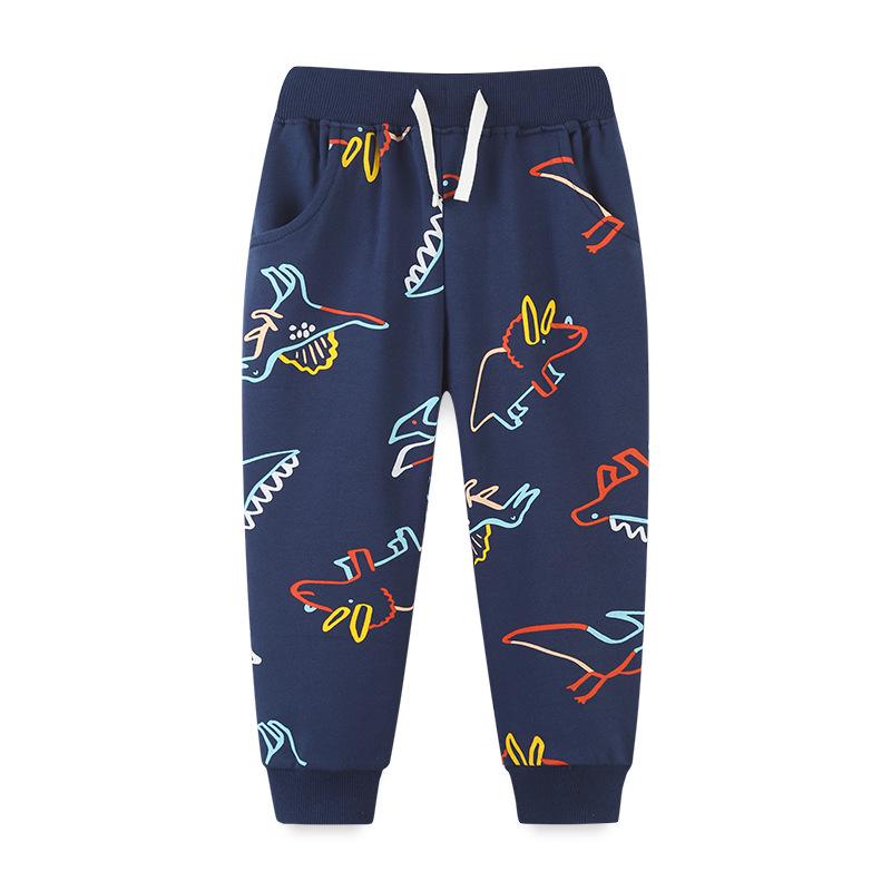 Autumn Boys' Joggers - European & American Style Printed Sports Pants for Kids