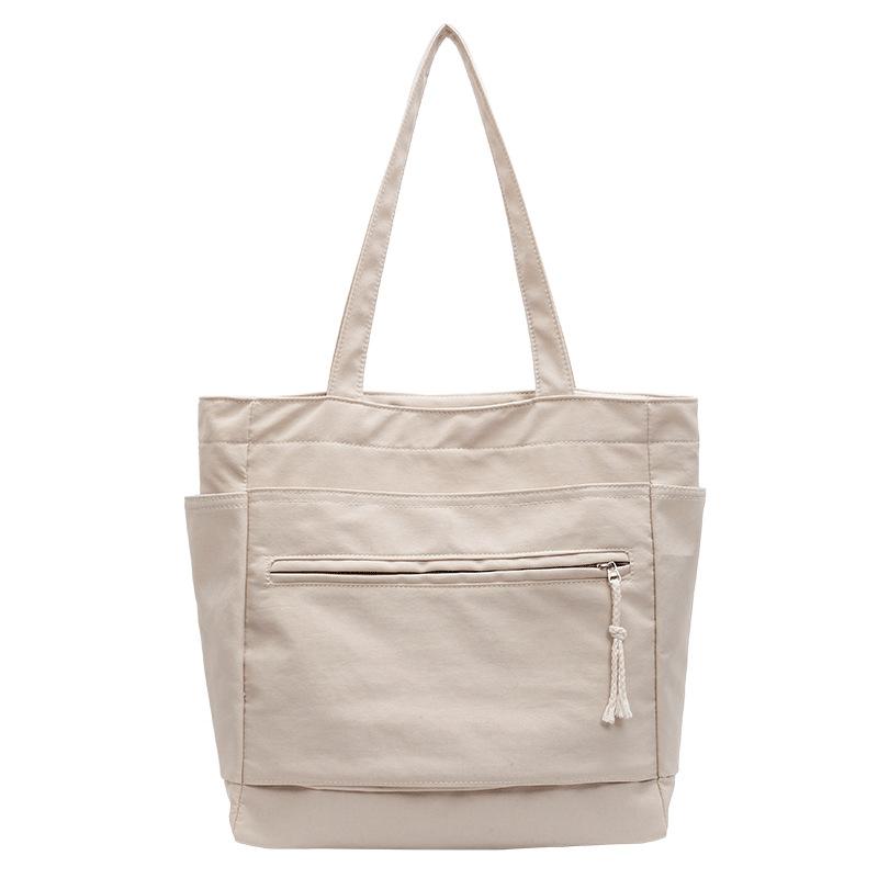 2025 New Canvas Bag Women's Large-capacity Casual Versatile Simple Shoulder Bag Spring and Summer College Student Tote Bag