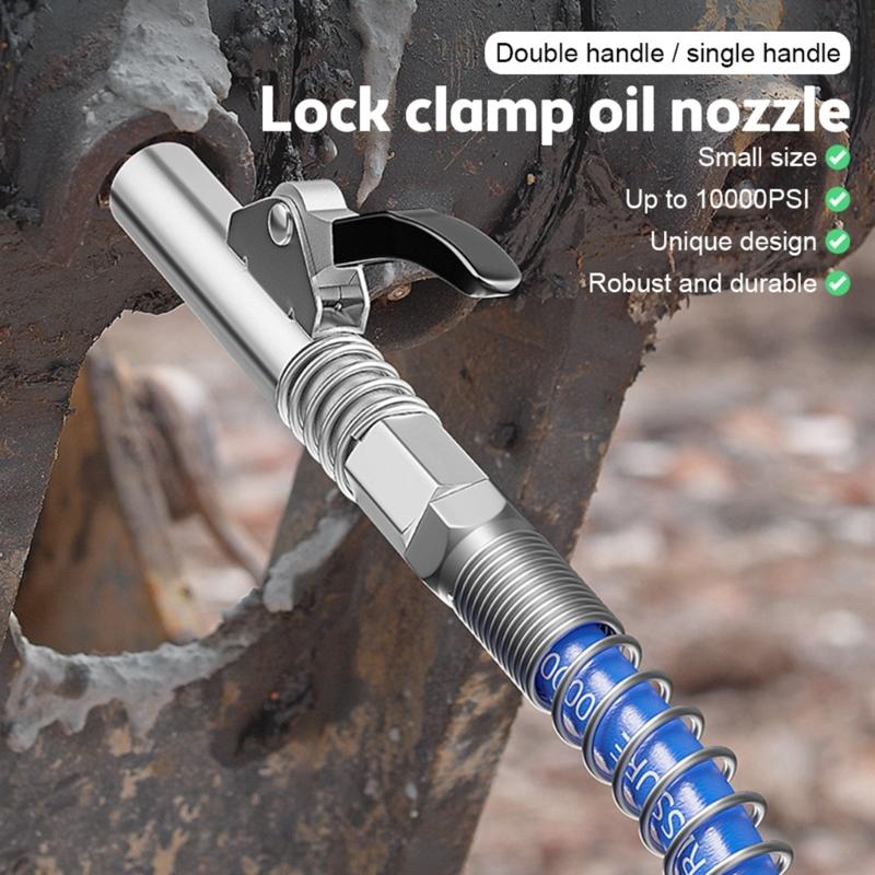 Quick Release Grease Guns 10,000PSI Coupler High-pressure Oil injections Nozzles