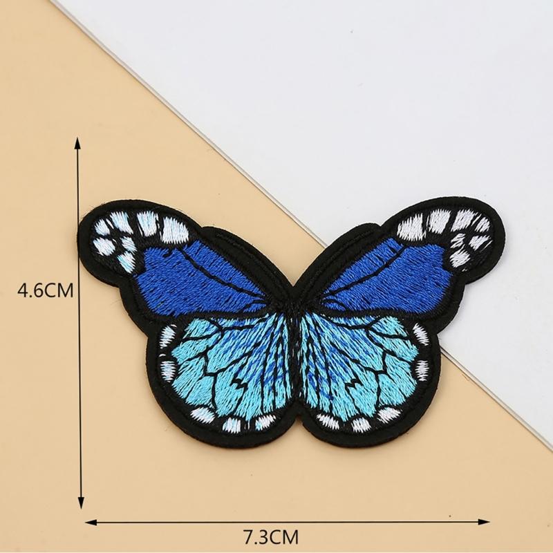 Pack Of 10 Embroidered Butterfly Iron on Patches Embroidered Fabric Patches Sew on Repair Patches For Clothing Jackets