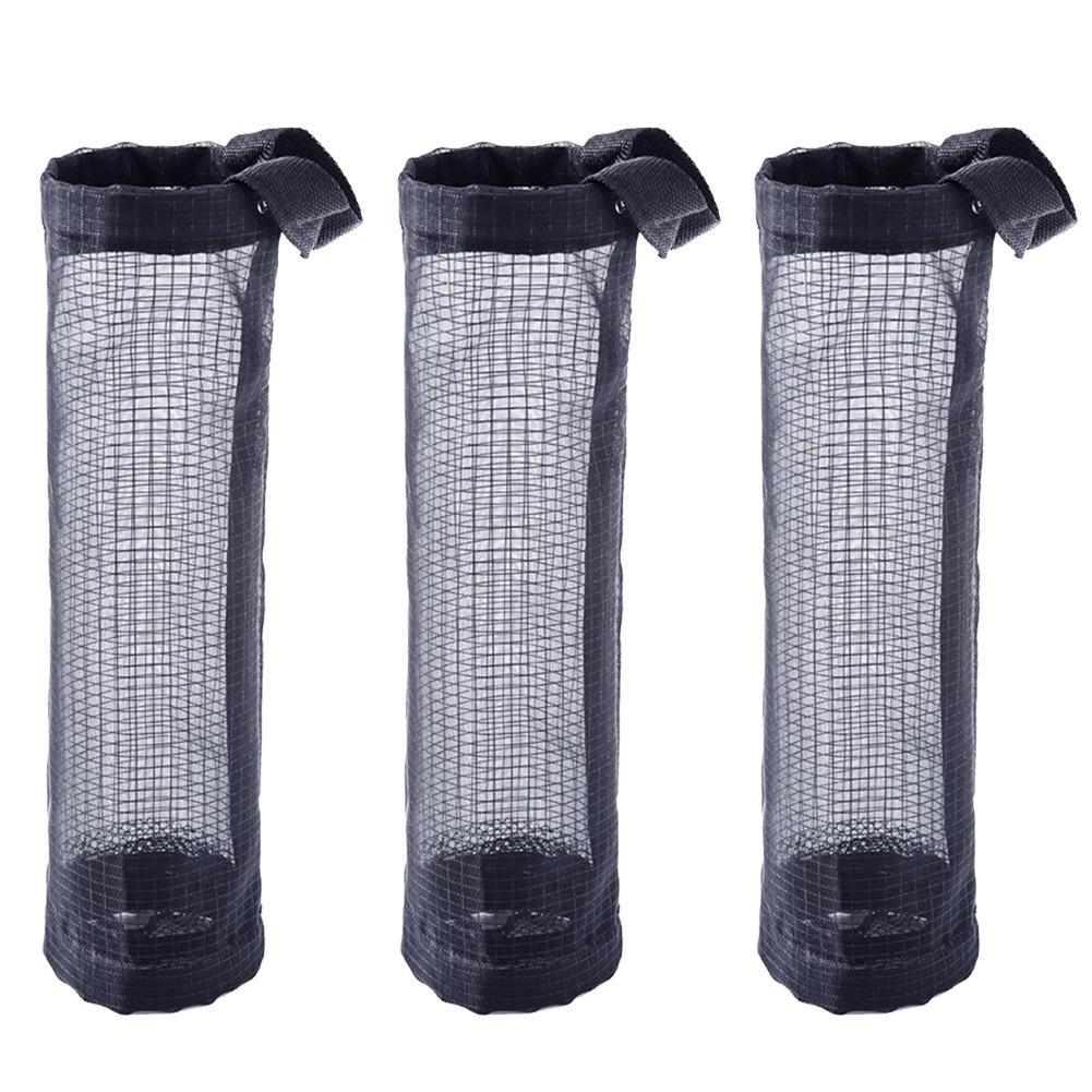 Space Saving Round Sundries Storage Bags for Kitchen Wall Mounting Set of 3