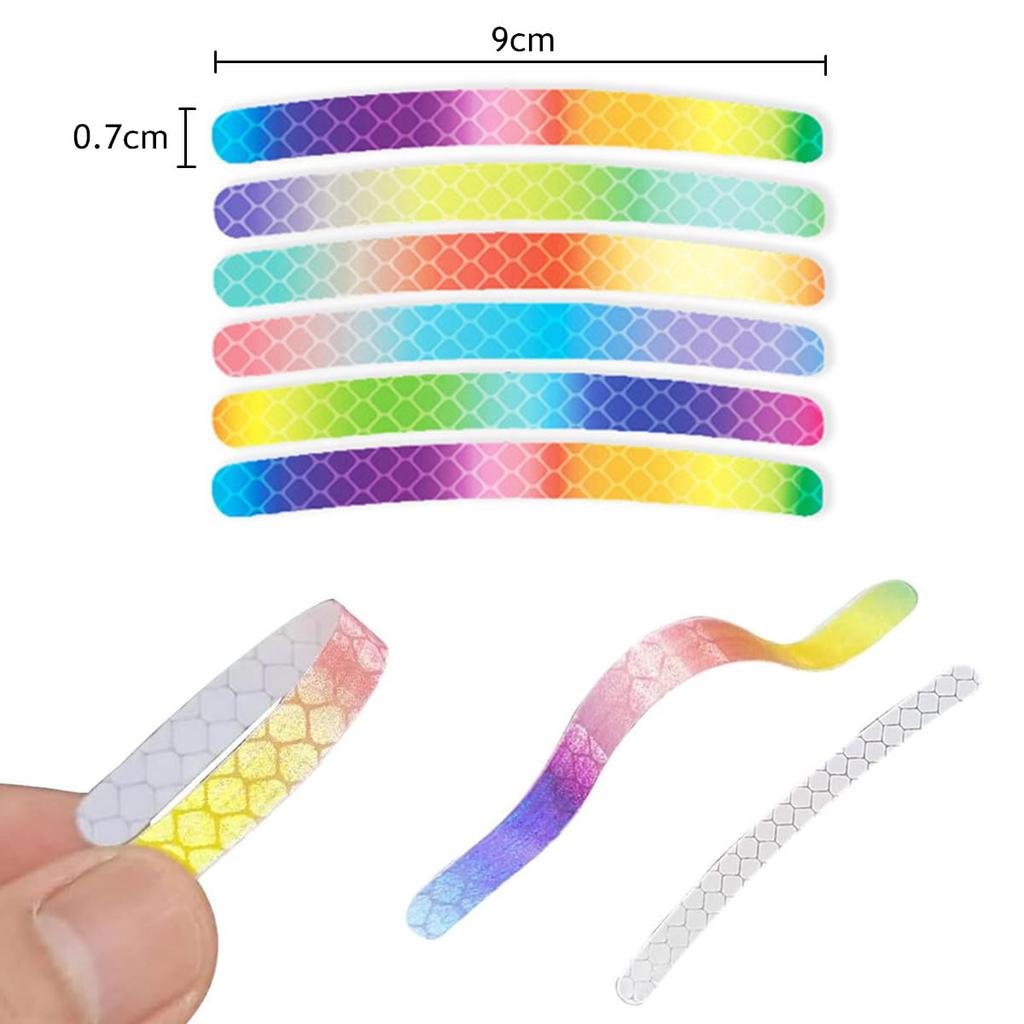 Getrays 60 Stück Auto Reflektierende Felgenaufkleber Aufkleber, Reflektierende Felgenstreifen-Aufkleber für