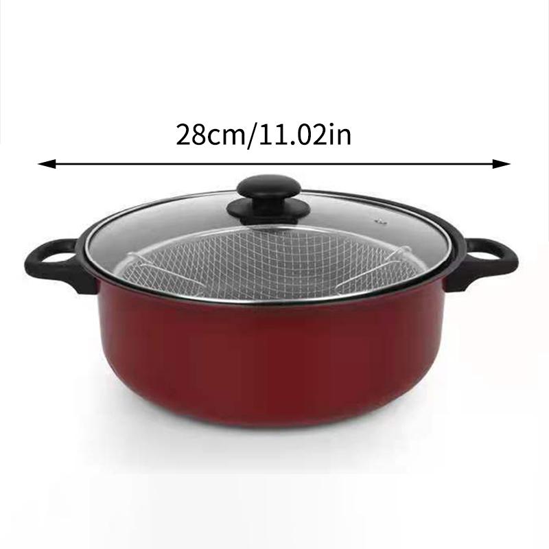 Multifunktionale Bratpfanne, Bratpfanne, Suppentopf, Topf für gebratene Spieße, Pommes-Frites-Bratpfanne, Haushaltsgebrauch