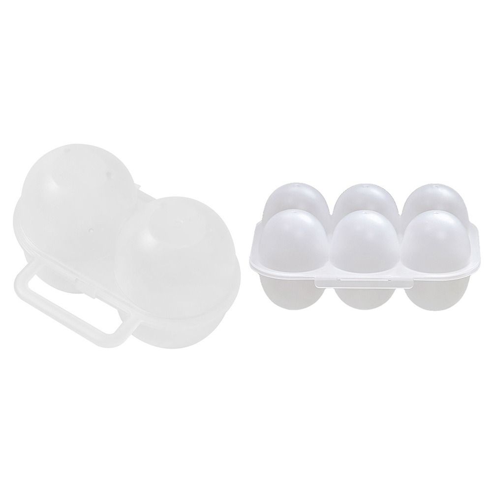 Plastic Storage Box 2 Grid 6 Gird Egg Tray Durable Egg Carton Picnic