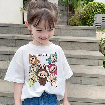 Round Neck T-shirt for Boys and Girls LABUBU T-shirt