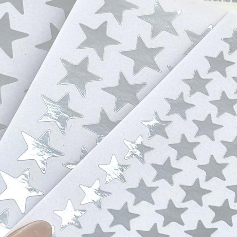 Glitzernde metallische Sternaufkleber Haftende Sternaufkleber Etiketten für Scrapbooking Geschenkpapier Journal Kinder Motivationsaufkleber