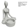 Portacandele Figurine Sedute Stampate 3D, Supporto per Candeline Tea Light Yoga Zen, Decorazione Minimalista per Scrivania e Scaffale, Regalo Mindfulness per Yogi