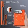 For IPhone Duo Fold Case Carbon Brazing Pattern Magnetic Protective Back Cover for MagSafe Wireless Charging Phone Shell Funda