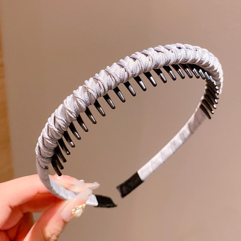 Cute Candy Colors Wrap Cloth Teeth Hairbands For Girls Sweet Hair Ornament Non-slip Headband Hair Band Fashion Hair Accessories