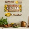 2025 NEW Sunflower English Kitchen Wall Sticker Background Wall Kitchen Home Decoration Wall Sticker Self Adhesive