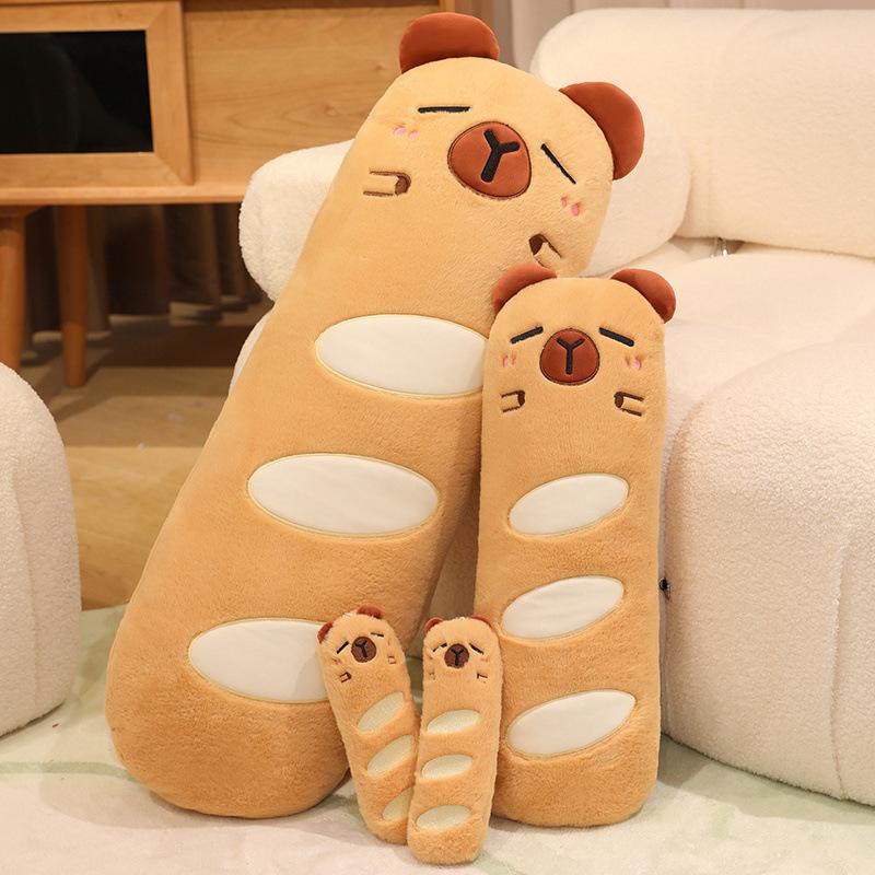 Creative Capybara Baguette Pillow Plush Toy Doll Kapibara Doll Home Pillow Muppet Doll