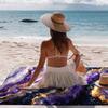 Beach Towel Bath Towel Abstract Ocean Art Natural Luxury Microfiber Ultra Soft Quick Dry Highly Absorbent For Travel Swim Pool