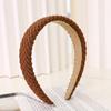 Hair Accessories Plaid Wide-Brimmed Corduroy Sponge Headband Fashion