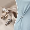 Sweater Pin Bending White Pearl Brooch Shawl Buckle Waist Tightening Brooch Anti-Exposure Brooch