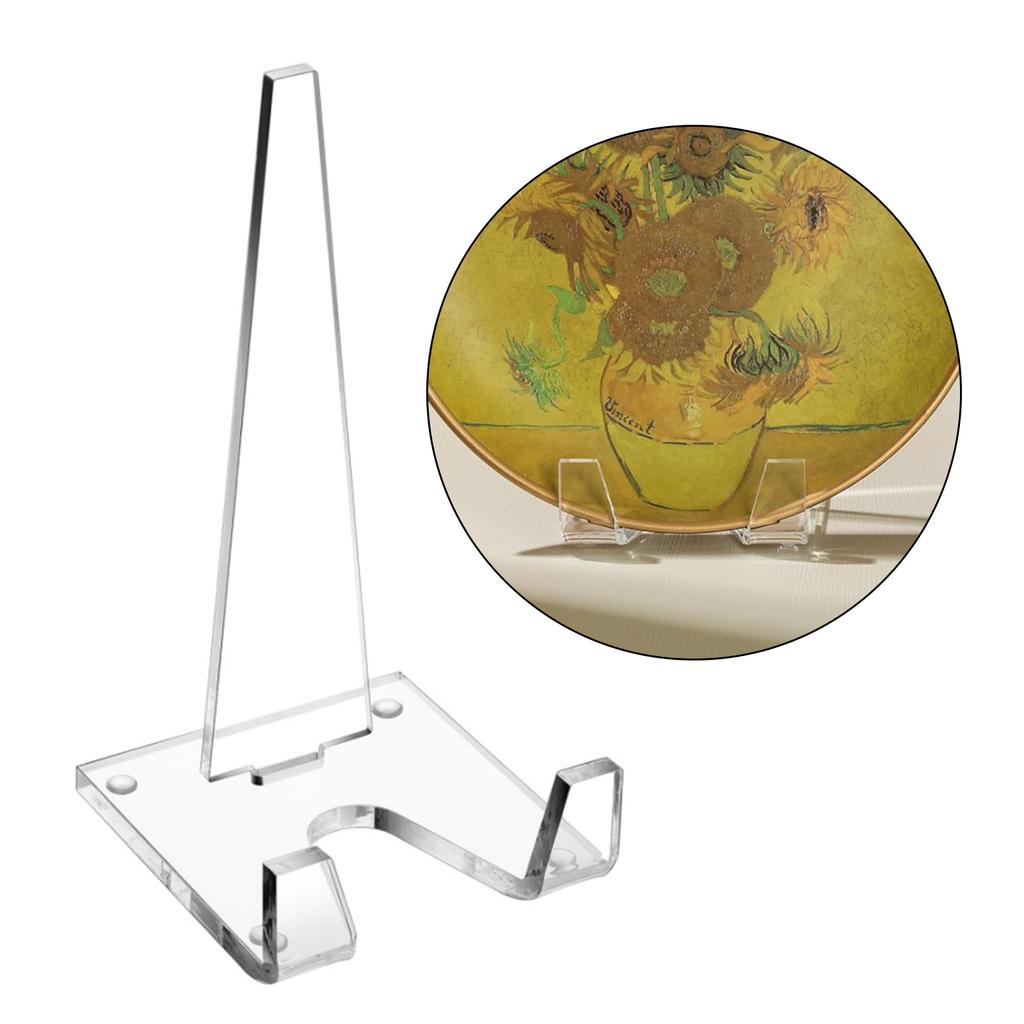 Sturdy Clear Acrylic Display Stand Practical Small Clear Holder Decorative Easel for Art and Dining Presentations