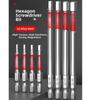 Steel Hex Screwdriver Bit Set 10PCS High Hardness Magnetic Screwdriver Socket Wrench Drill Bit Power Tool Parts
