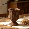 Dried Flower Vase Wicker Faux Rattan Handwoven Boho Basket Modern Farmhouse Decorative Leak-proof Plant Pot for Dining Table Centerpiece Bedroom