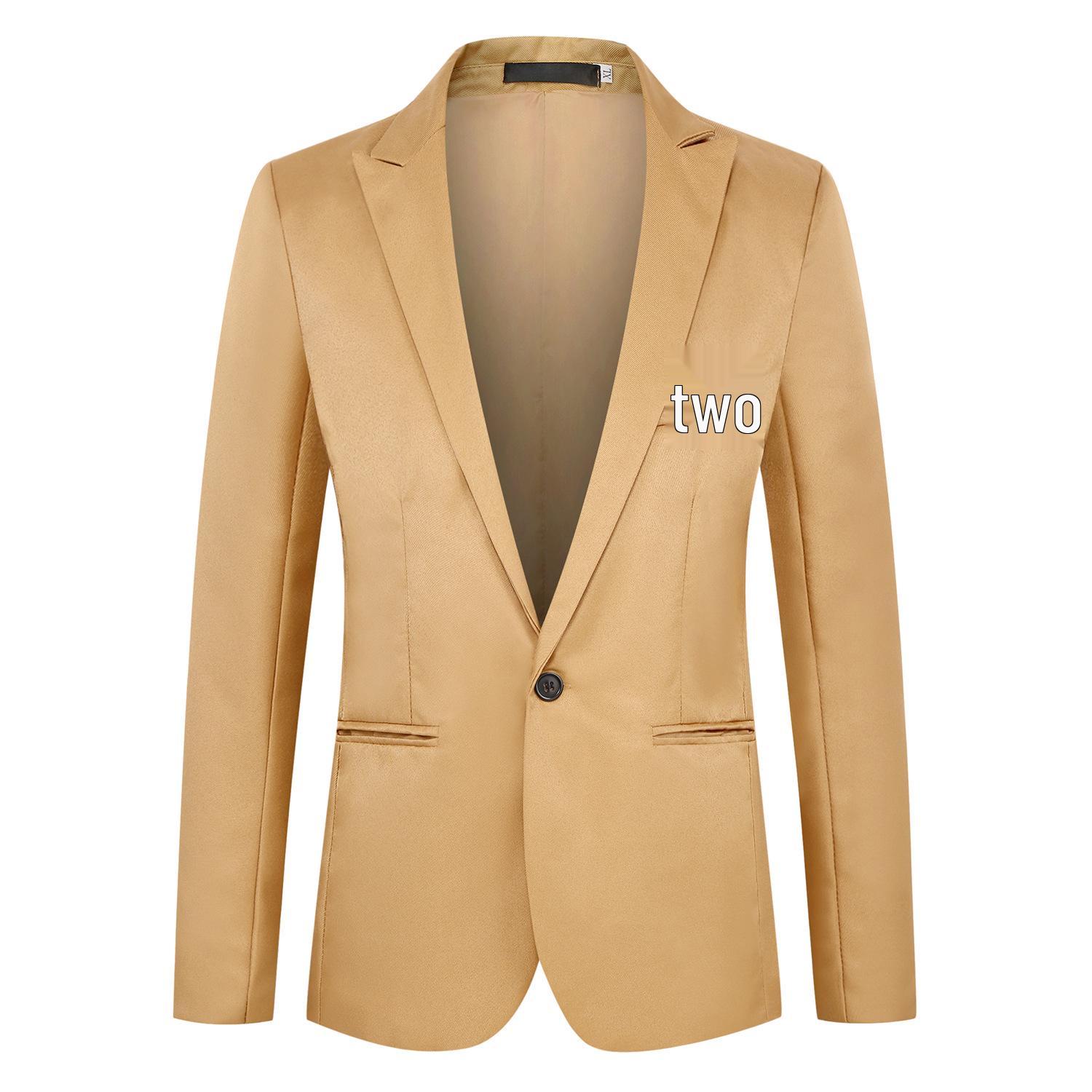 

2026 Spring & Autumn Men s Korean One-Button Casual Suit Jacket M хаки