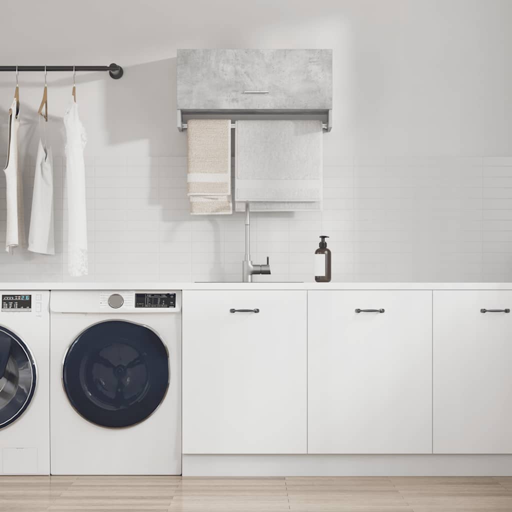 Wardrobe Concrete Grey 70 X 32.5 X 35 Cm Particleboard