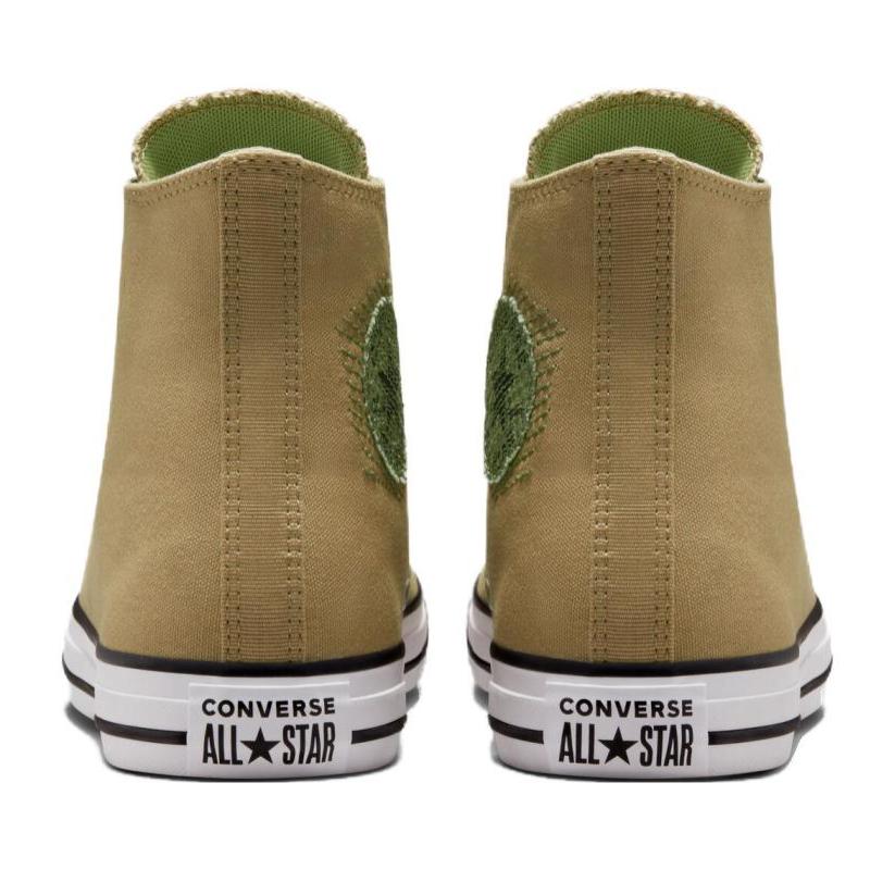 Converse Chuck Taylor All Star Stitched Patch Vintage High Top Espadrilles Unisex Brown Blue