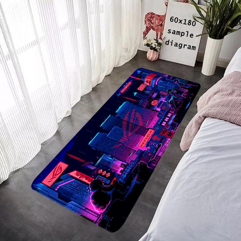 Interior Floor Mat Doormat T-Tuf Non-slip Hallway Gaming Foot Rug for Entryway Kitchen Carpet Bedroom Bedside Mats Home Decor