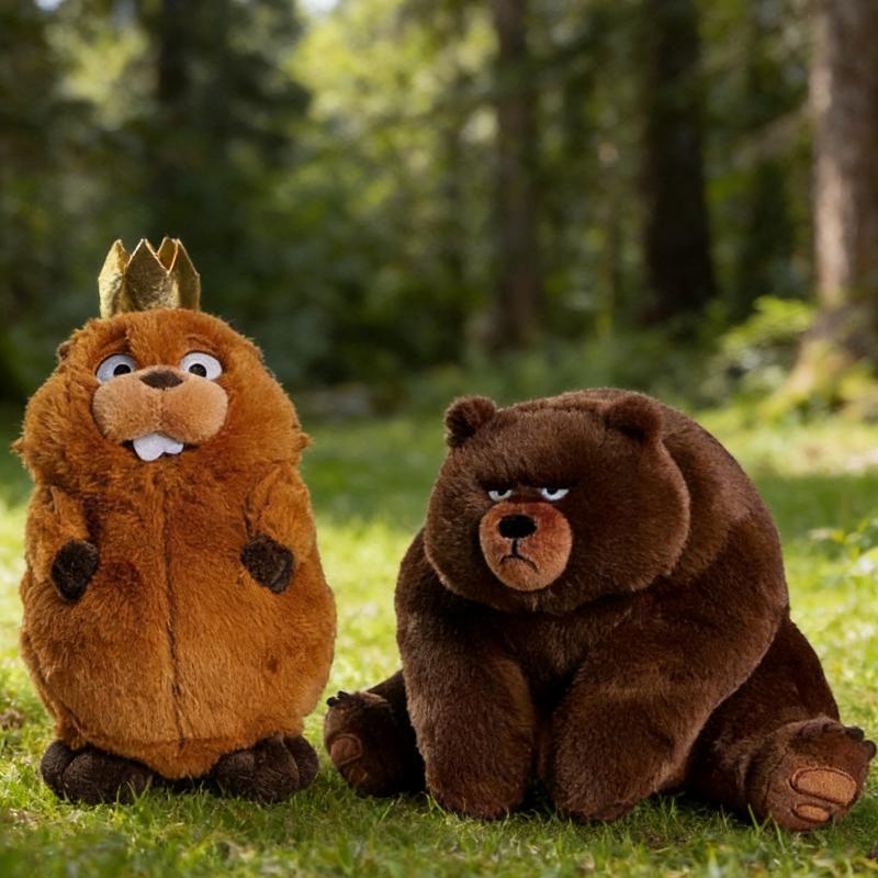 Hoppers Plush Doll New Anime Peripherals Beaver Transformation Stuffed Toy Soft Collectible Plushie For Surprise Birthday Gift