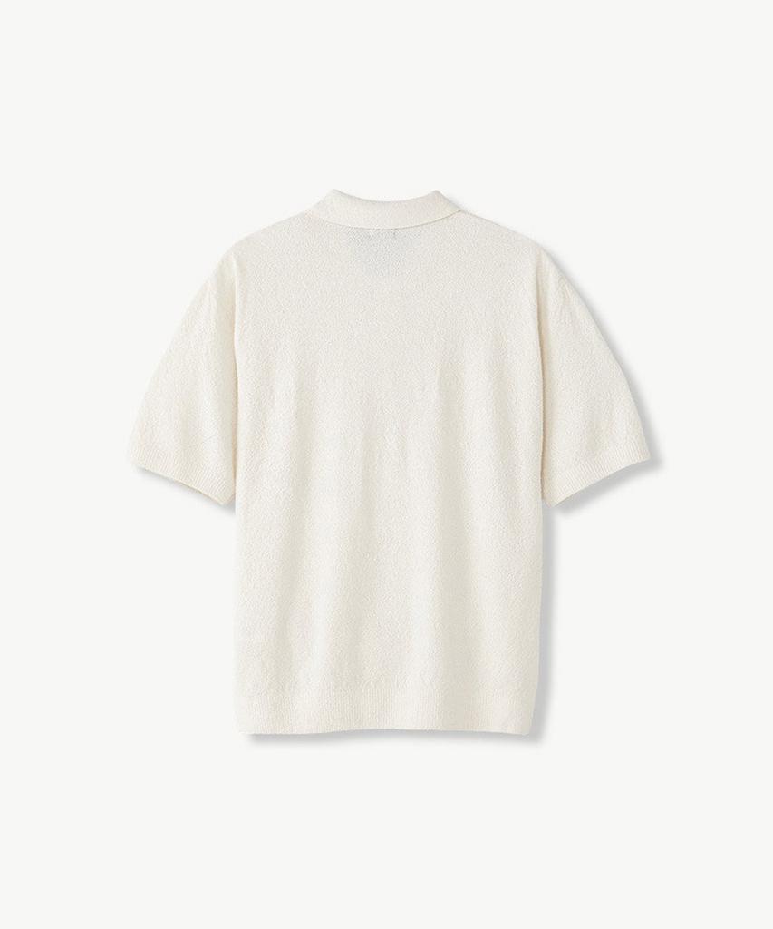 Stico Boucle Collar Knit Ivory (Oversized)_Sktvb53Osi