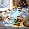 Bluey Pattern Blanket for Home Decoration, Bed, Sofa, Car Travel, Camping, Suitable for All Seasons, Birthday Christmas Gift