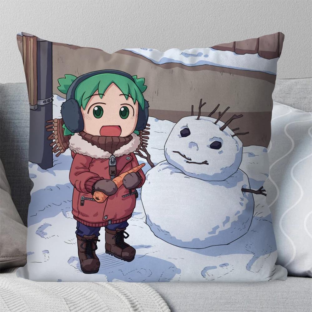 Bilibili Yotsubato Anime Kuddfodral Fyrkantig Kudde Sovrum Soffa Fritid Komfortkudde Bil Vardagsrum Heminredning 40X40