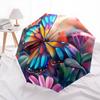 1 PC Automatic Folding Umbrella - Beautiful butterflies Pattern, Portable & Foldable Design with 8 Ribs, Christmas Birthday Gifts