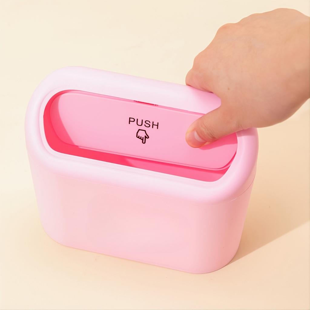 1PC Car Trash Can,Press-to-Open Flip Lid, Sealed Garbage Storage Bin, Car Trash Can, Miscellaneous Storage