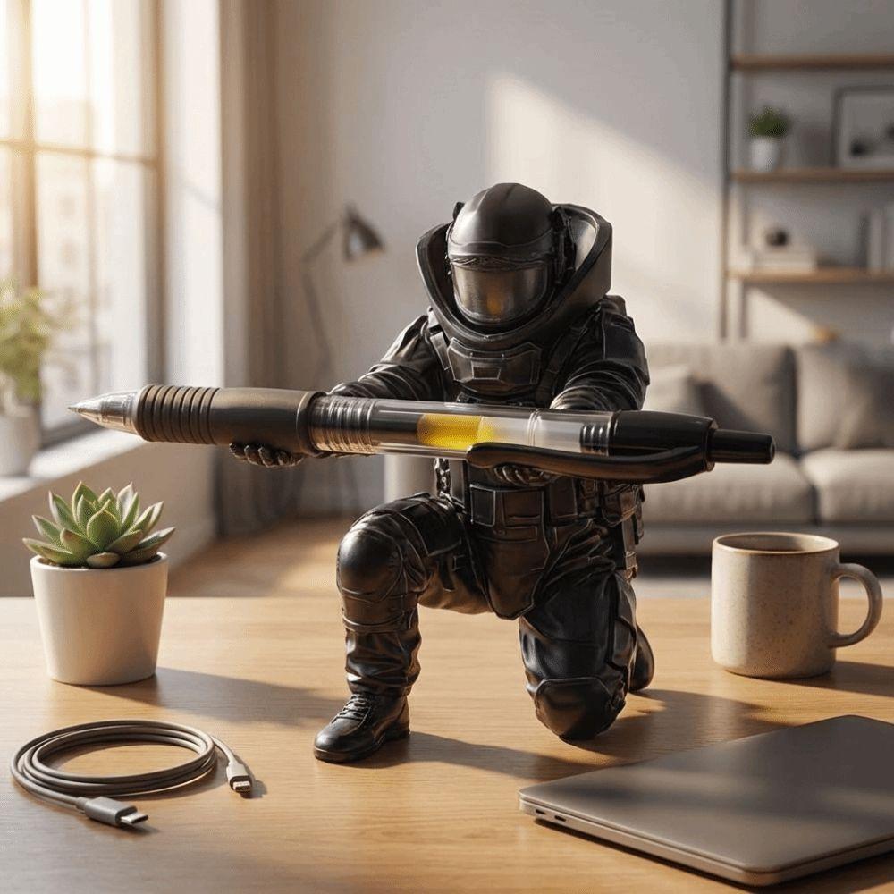 Unique Gift Warrior Pen Holder 3D Printed Special Forces Pen Stand Office Desk