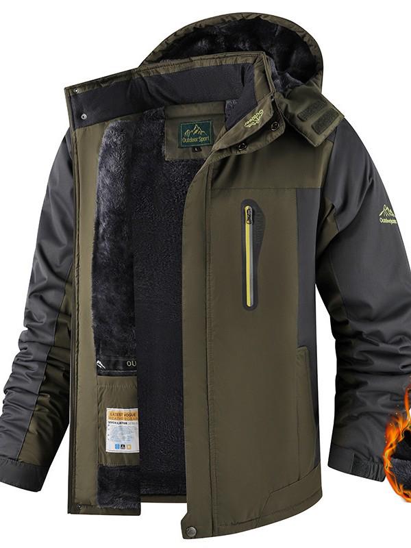 Men's Plus Size Winter Down Jacket and Pants: Fleece-Lined, Thick, Windproof, Waterproof Mountaineering Suit.