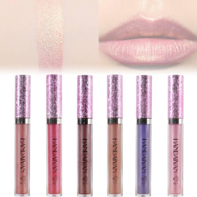 Shiny Lip Gloss 6 Colors Glittery Lip Gloss Long-lasting And Radiant