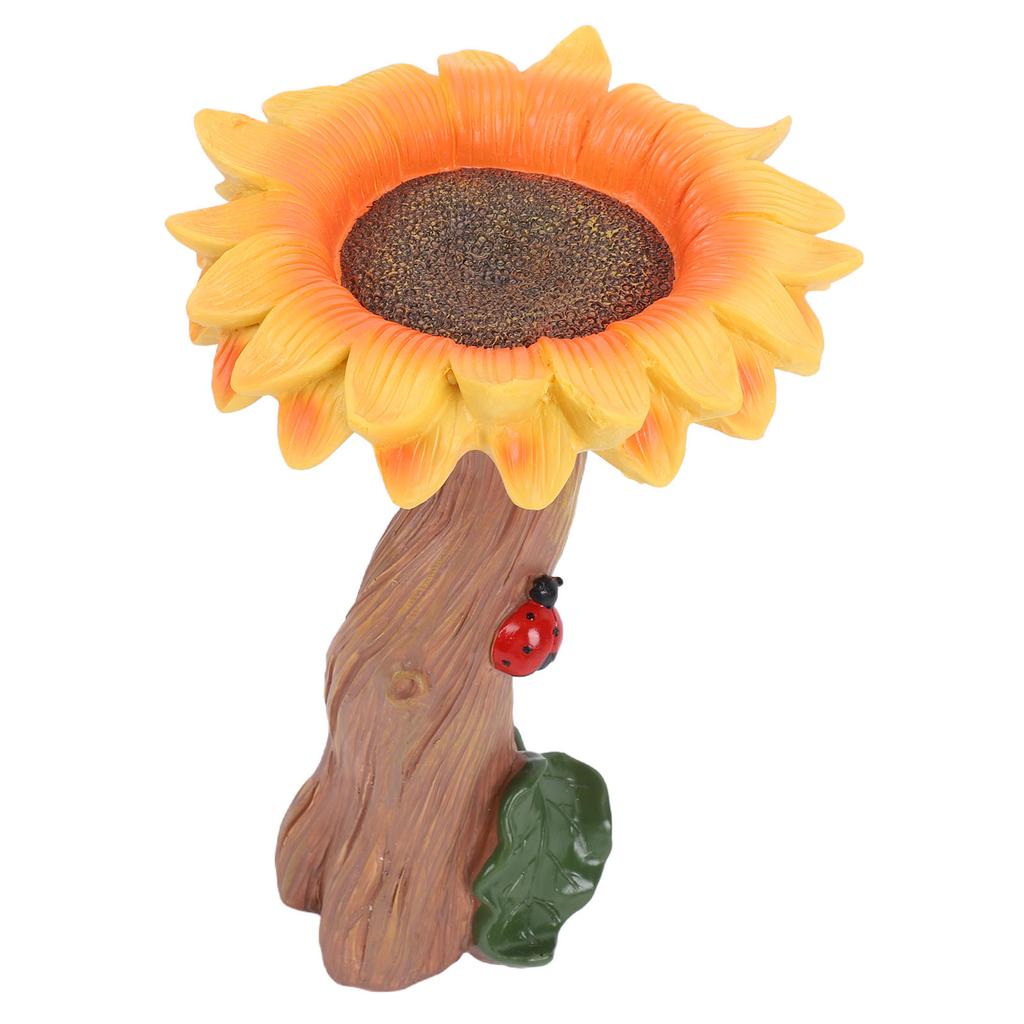 Sunflower Statue Garden Decor Resin Sunflower Sculpture Bird Feeder for Outdoor Lawn Yard Decoration