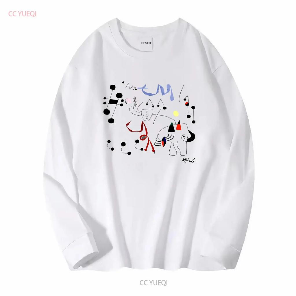 Joan Mirós Kunstwerk „Frau träumt von der Flucht“ (1945) – T-Shirt, lang- oder kurzärmelig, Vintage-Stil, gewaschen, dehnbar, stylisch