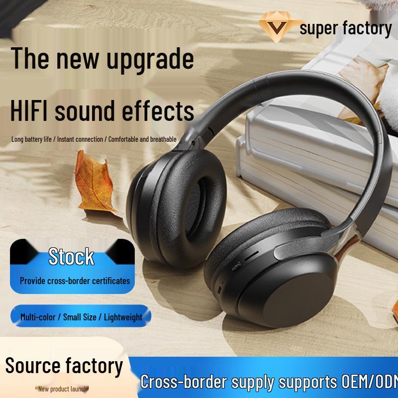 WH100 Bluetooth Kopfhörer: Extrem lange Standby-Zeit, Geräuschunterdrückung, Over-Ear, Kabellos - Auf Lager