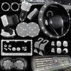 Luxury 27PCS/SET Lady Diamond Car Interior Decoration Gift Box for 4 Seasons General Motors Storage Romatherapy Phone Holder