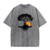 Music Guitar Tops Tees Hip Hop O Neck Leisure Short Sleeve All Cotton Mans Washed T Shirt Printed Washed Tshirts
